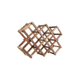 Living and Home Solid Wood Wine Rack Foldable & Stackable - Brown