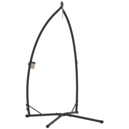 Outsunny Hammock Chair Stand, Steel Frame Hammock Stand Only, Black Black