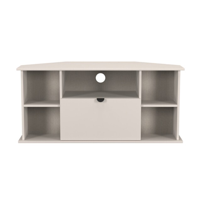 Norway Corner TV Stand in Kashmir (Ready Assembled) Cream Kashmir