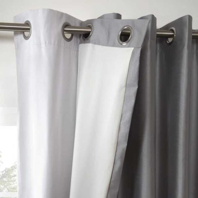 Eyelet Blackout Curtain Lining 228cm x 175cm White White White