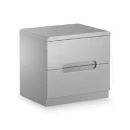 Premium Midtown 2 Drawer Grey Bedside Unit