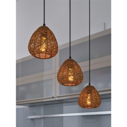 Osram Decor Paper Drop Pendant Linear Ceiling Light 3XE27 Beige 3x6W LED Modern