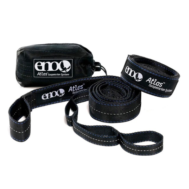 Atlas Hammock Straps - Strong Adjustable Suspension System for Outdoor Use Black Black One Size 1