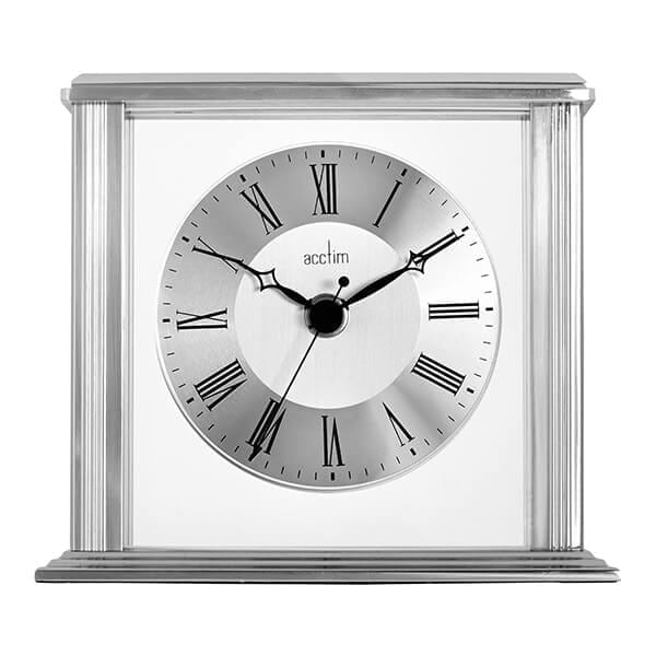 Acctim Hamilton Mantel Clock Silver Effect