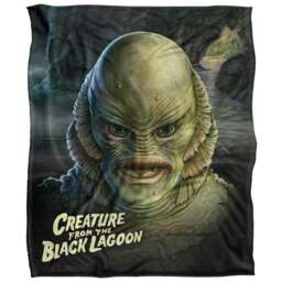 Universal Monsters Head Creature From The Black Lagoon Blanket - Multicoloured - One Size