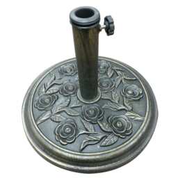 Pagoda Bronze Effect Resin Parasol Base - Bronze - 45 x 34cm Brown