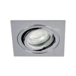 BHS Sym Square IP65 Tiltable Downlight Silver Satin Nickel 1