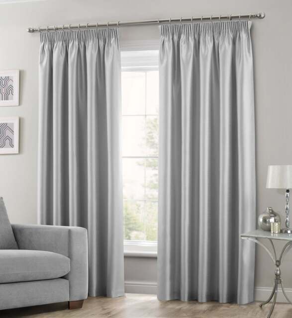 Intimates Faux Silk Pencil Pleat Curtains