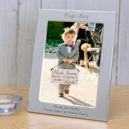 Personalised Page Boy Silver Plated 6 x 4 Picture Frame Wedding Uncle