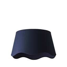 ValueLights Mabel Large Navy Scallop Edge Linen Shade
