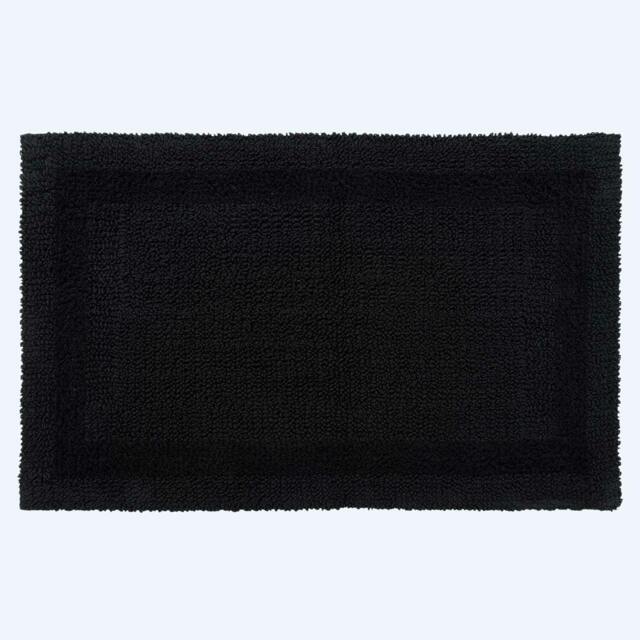 Homescapes Luxury Reversible Extra Large Bath Mat Black 70 x 120 cm