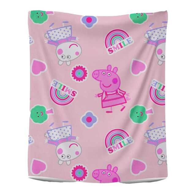 Peppa Pig Fleece Smile Blanket Multi Multicoloured/Multicoloured 150cm x 100cm 1