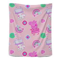 Peppa Pig Fleece Smile Blanket Multi Multicoloured/Multicoloured 150cm x 100cm 1