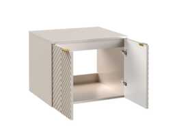 Wall Hung Vanity Unit 600mm Countertop Bathroom Cabinet Ribbed Fluted Cashmere Beige Cara