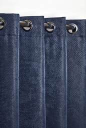 Metro Thermal Blackout Eyelet Curtains 168cm x 137cm Navy Blue Blue