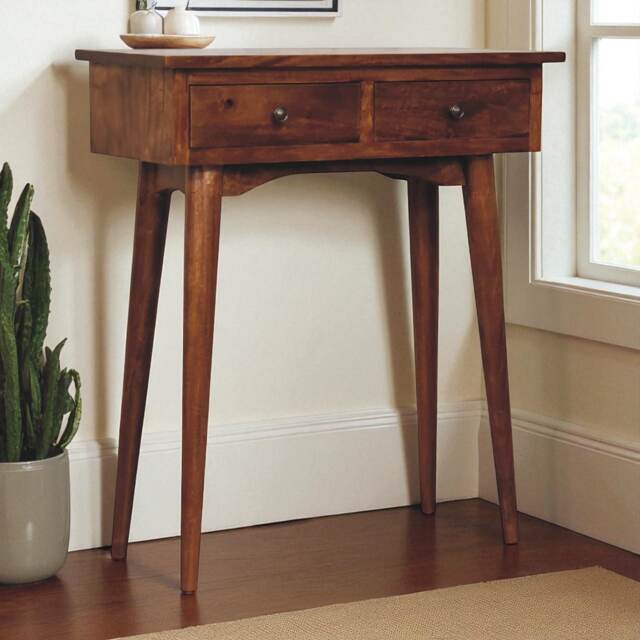 Artisan Furniture Solid Wood Mini Chestnut Hallway Console
