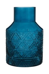 Dakota Blue Glass Vase Blue
