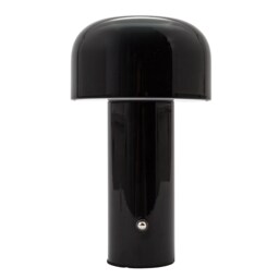 Gloss Black Modern Mushroom Style Rechargeable LED Touch Dimmable Table Lamp Black Black 1