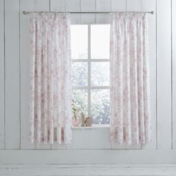 Charlotte Thomas Amelie Pink Pencil Pleat Curtains 168 x 183cm
