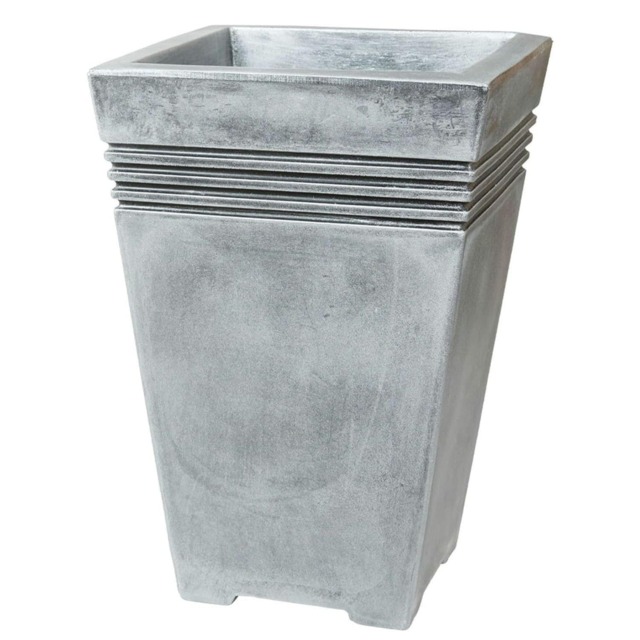 1 x Tall Venice Planter Lightweight Grey Flower Pots For Home, Garden & Patios Grey