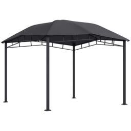 Outsunny 3x3m Outdoor Gazebo Garden Gazebo Pavilion Sunshade Canopy Tent with Steel Frame, Grey