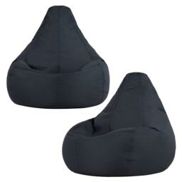 Dalton Medium Beanbag Corduroy Charcoal Set of 2