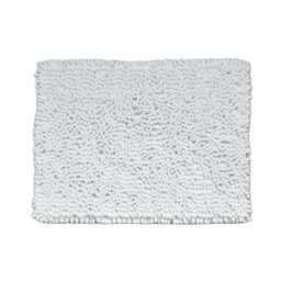 Jumbo Chenille Bobble Bath Mat Non Slip White White