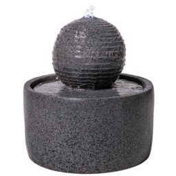 Padova Sphere Outdoor Garden Water Feature Fountain with LED Lights 41cm