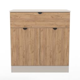 Norway 1 Drawer 2 Door Sideboard in Gold Craft & Kashmir (Ready Assembled) Brown Gold Craft & Kashmir