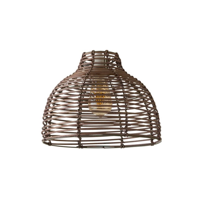 ValueLights Lobster Wicker Rattan Grey Ceiling Pendant Shade Grey
