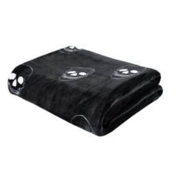 Catherine Lansfield Skulls Cosy Fleece 130x170 cm Blanket Throw Grey