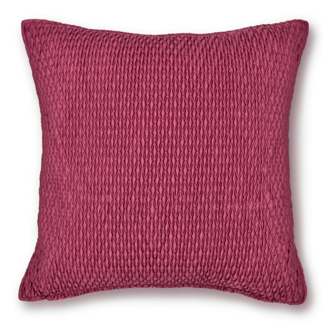 Luxury Ribbed Scatter Cushion - 43cm x 43cm Red Wine