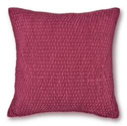 Luxury Ribbed Scatter Cushion - 43cm x 43cm Red Wine