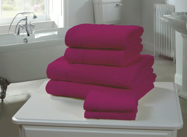 Chatsworth 600gsm Pure Cotton Towels Soft & Absorbent Purple Magenta Face cloth 1