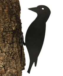 Woodpecker on Base - Steel - W45.7 x H121.9 cm - Powder Coated Black