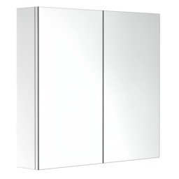 HOMCOM Bathroom Cabinet Double Door Wall Mounted Mirror Stainless Steel