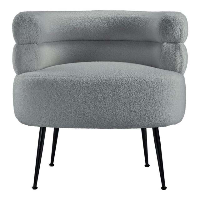 Living and Home Curved Upholstered Single Accent Sofa Chair