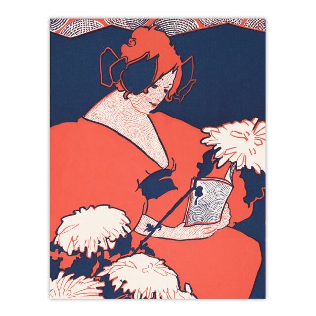 "The Penny Magazine Cover Woman Reading Wall Art Print Ethel Reed 12x16"""