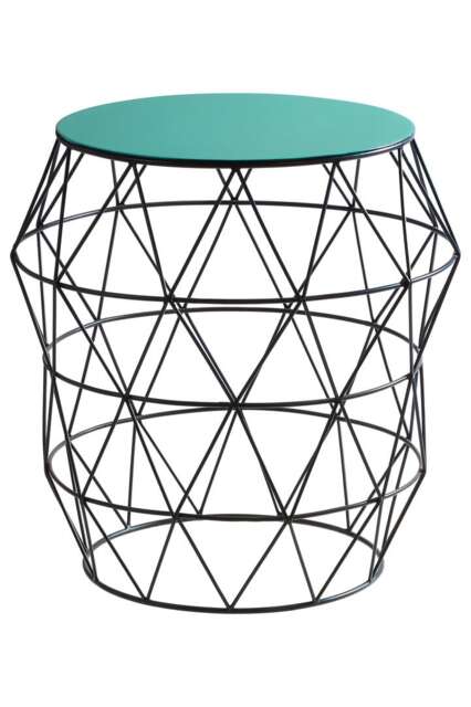 Orsina Corina Side Table With Green Enamel Top