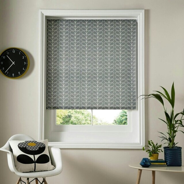 Orla Kiely Linear Stem Silver 60X162Cm Roller Blind