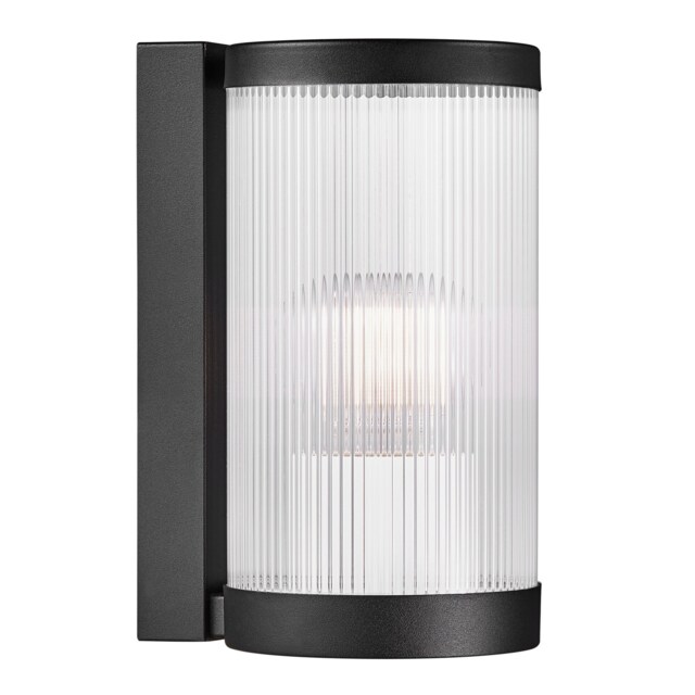 Nordlux Coupar Outdoor Wall Light Black Plastic Solar E27 Sensor Weatherproof - Mains Powered, IP54 Black Black