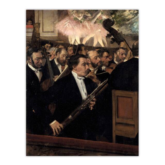 The Orchestra at the Opera Edgar Degas Vintage Huge Wall Art Print 18X24 In