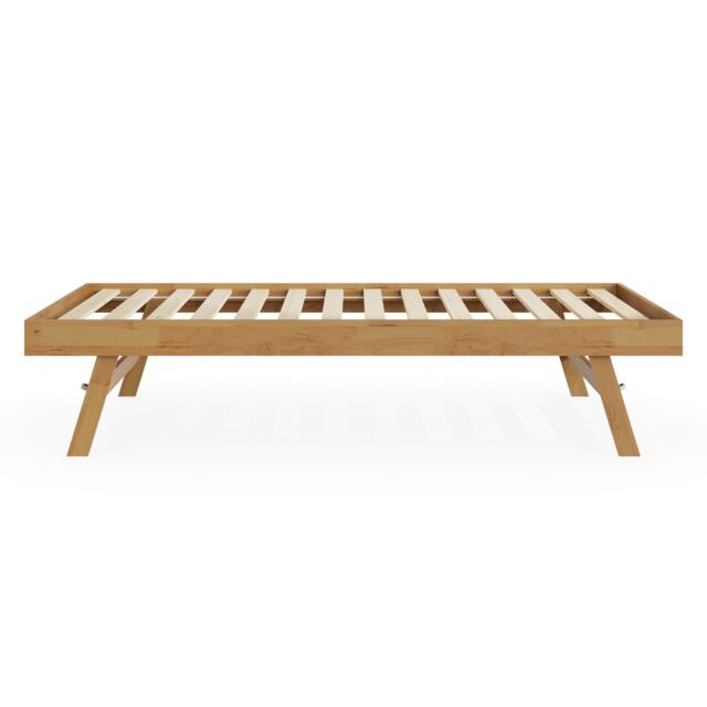 Madrid Wooden Trundle Bed Brown Oak