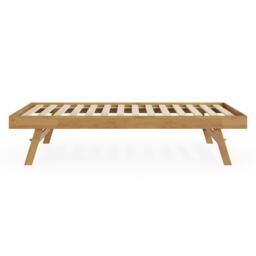 Madrid Wooden Trundle Bed Brown Oak