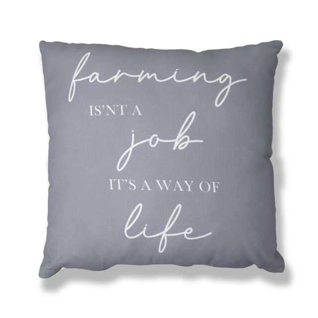 Filled Cushion Polyester - 45 x 45cm - Farming is a way of life