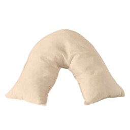 Microfibre Soft Touch V Shape Plain Dyed Pillowcase Cream