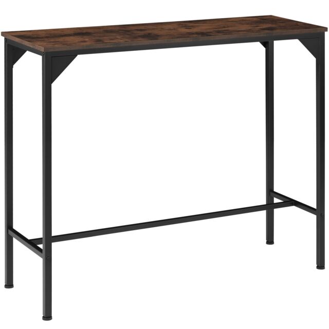 Dining Table Kerry - high, breakfast bar style Brown Industrial wood dark, rustic 120 x 40 x 100,50 cm 1