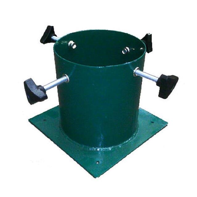 Holly International Barrel Insert Green Metal Christmas Tree Stand for Trees up to 8ft
