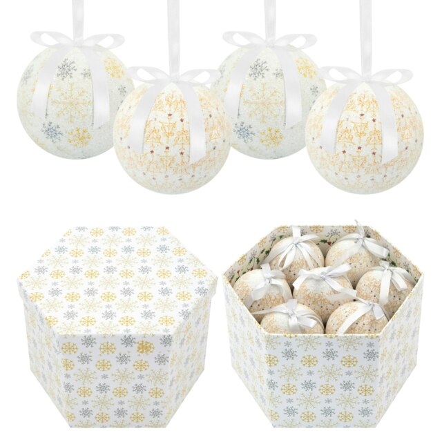 14pc Frost Decoupage Bauble