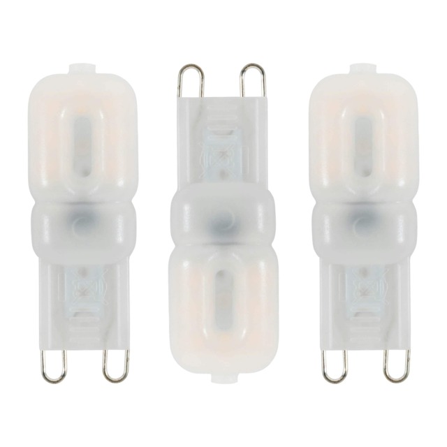 BHS 3 Pack of 2 Watt G9 LED Capsule Light Bulbs White Warm White 3